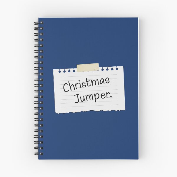 Item preview, Funny Anti-Christmas Jumper (On Blue) - Office Party Stationery Edition (Black Writing) designed and sold by STUDIO-72.