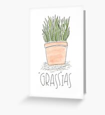 Thank You Card - Grass Pun Greeting Card