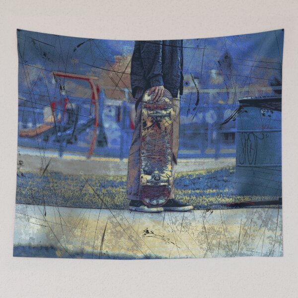 Item preview, Waiting to Skate  - Skateboarder designed and sold by NaturePrints.