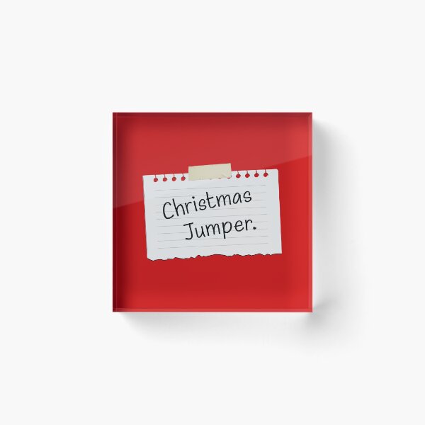 Item preview, Funny Anti-Christmas Jumper (On Red) - Office Party Stationery Edition (Black Writing) designed and sold by STUDIO-72.