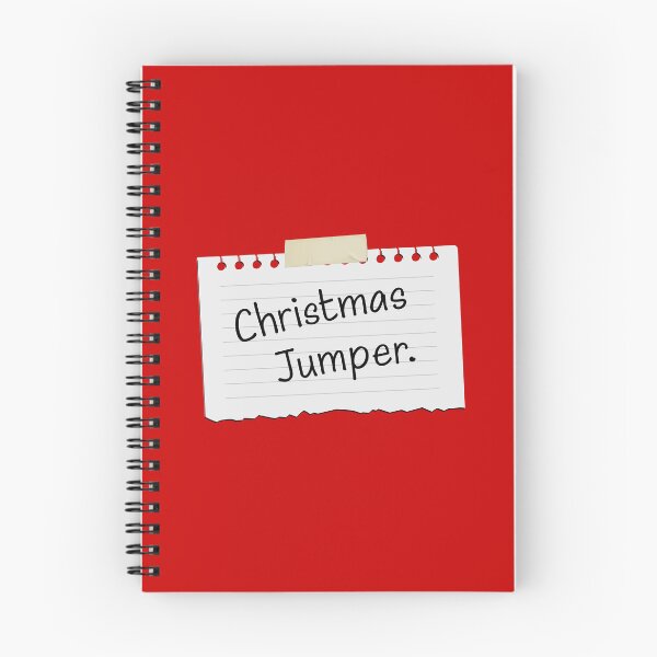 Item preview, Funny Anti-Christmas Jumper (On Red) - Office Party Stationery Edition (Black Writing) designed and sold by STUDIO-72.