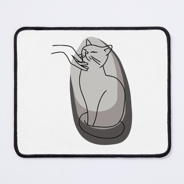 Artikelvorschau, Line art cat. Heatlhy habits petting a cat. entworfen und verkauft von AnmarkArt.