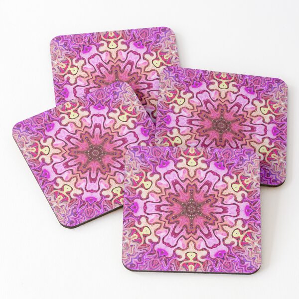 Item preview, Boho Vibes Abstract Kaleidoscope Maximalism Hippie Style Eclectic Mix of Pink Lilac Cream 3 of 16 designed and sold by Beachy.