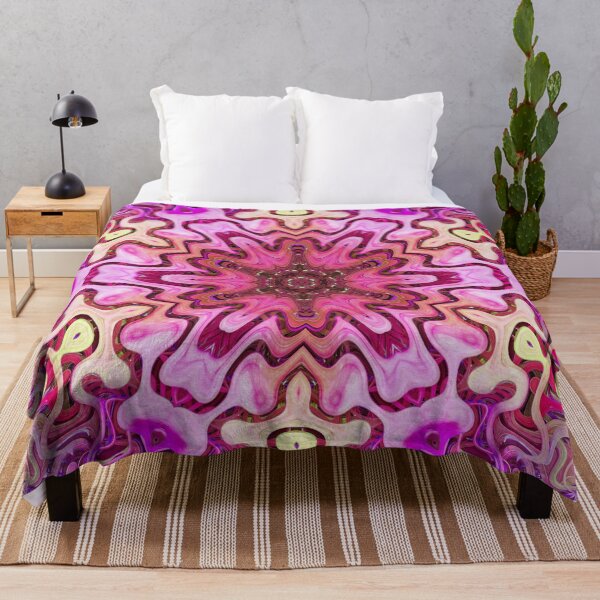 Item preview, Boho Vibes Abstract Kaleidoscope Maximalism Hippie Style Eclectic Mix of Pink Lilac Cream 3 of 16 designed and sold by Beachy.