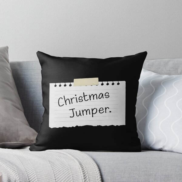 Item preview, Funny Anti-Christmas Jumper (On Black) - Office Party Stationery Edition (Black Writing) designed and sold by STUDIO-72.