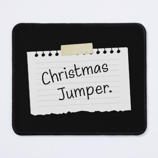 Item preview, Funny Anti-Christmas Jumper (On Black) - Office Party Stationery Edition (Black Writing) designed and sold by STUDIO-72.