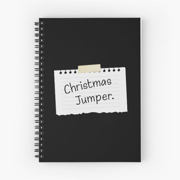 Item preview, Funny Anti-Christmas Jumper (On Black) - Office Party Stationery Edition (Black Writing) designed and sold by STUDIO-72.