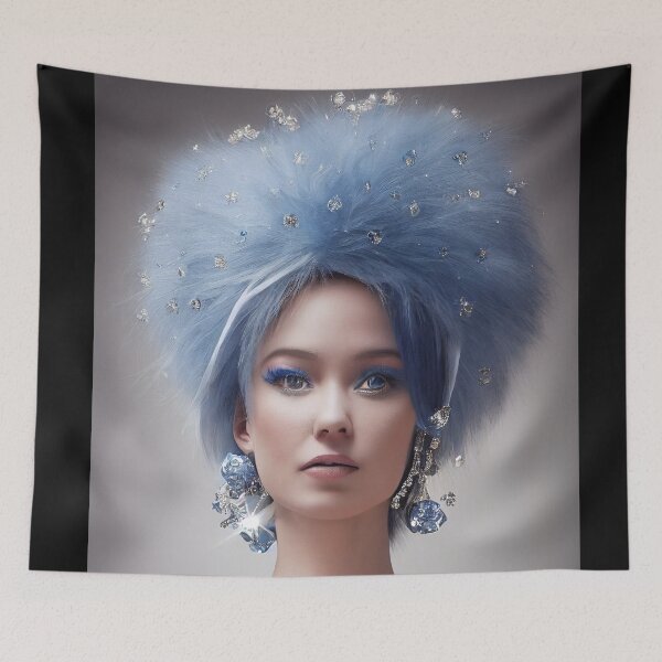 Item preview, Princesa Cabello azul con diamantes designed and sold by Stanley de Wekker.