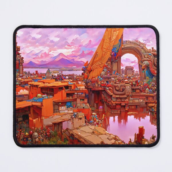 Item preview, Vibrant Ancient Temple City designed and sold by lostcauseblue.