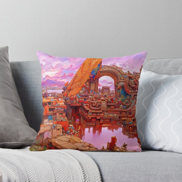 Item preview, Vibrant Ancient Temple City designed and sold by lostcauseblue.