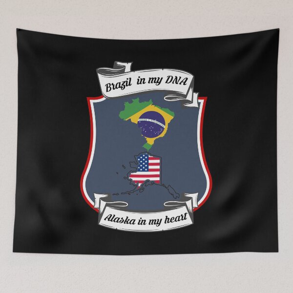 Item preview, Brazil in my DNA, Alaska in my heart Heritage designed and sold by Tony ⭐⭐⭐⭐⭐.