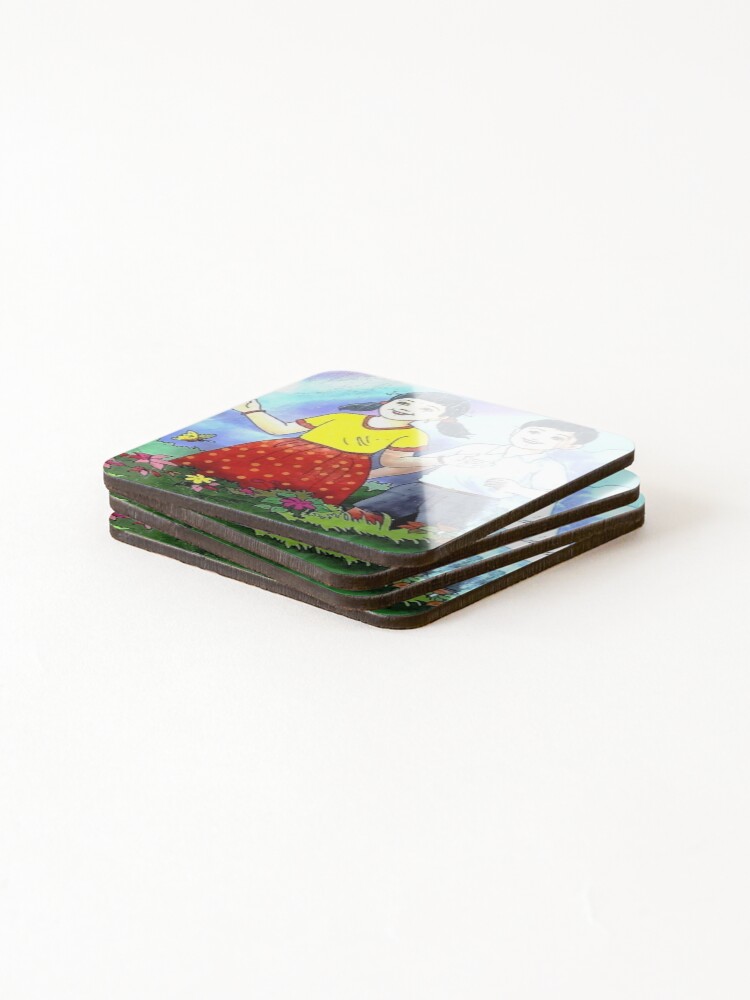 Thumbnail 4 of 5, Coasters (Set of 4), Real Happiness designed and sold by RudraSign.