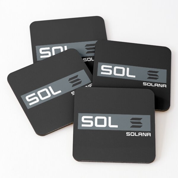 Item preview, Solana SOL Crypto Altcoin - Simple and Minimal Grey Design designed and sold by CryptoMoods.