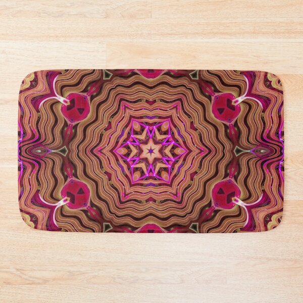 Item preview, Boho Vibes Abstract Kaleidoscope Maximalism Hippie Style Eclectic Mix of Pink Lilac Cream 4 of 16 designed and sold by Beachy.