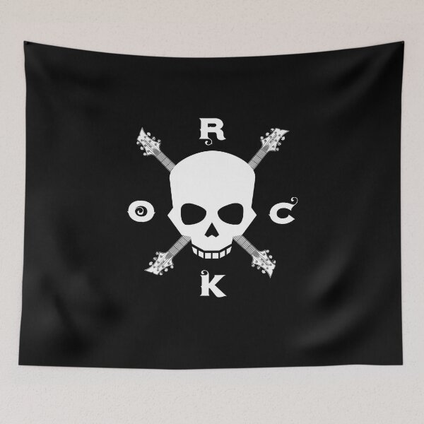 Item preview,  Vintage Rock t-shirt Skull Guitar designed and sold by Red50.