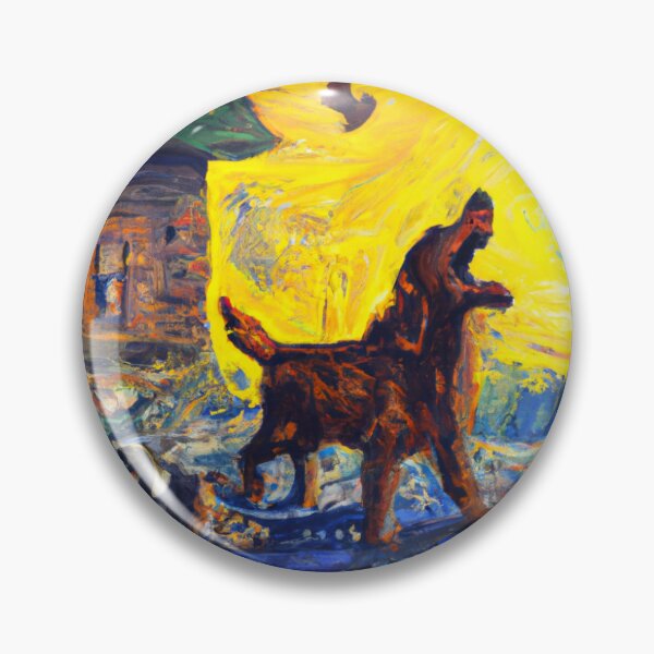 Item preview, Van Gogh inspired Dog Barking designed and sold by ReapyShop.