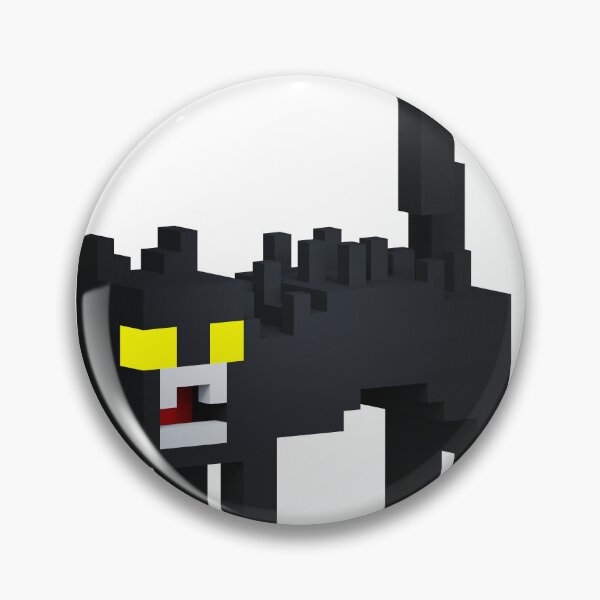 Item preview, Angry Black Cat With Yellow Eyes in Voxel Art designed and sold by Si Pakne.