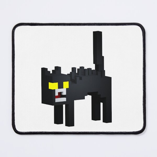 Item preview, Angry Black Cat With Yellow Eyes in Voxel Art designed and sold by Si Pakne.
