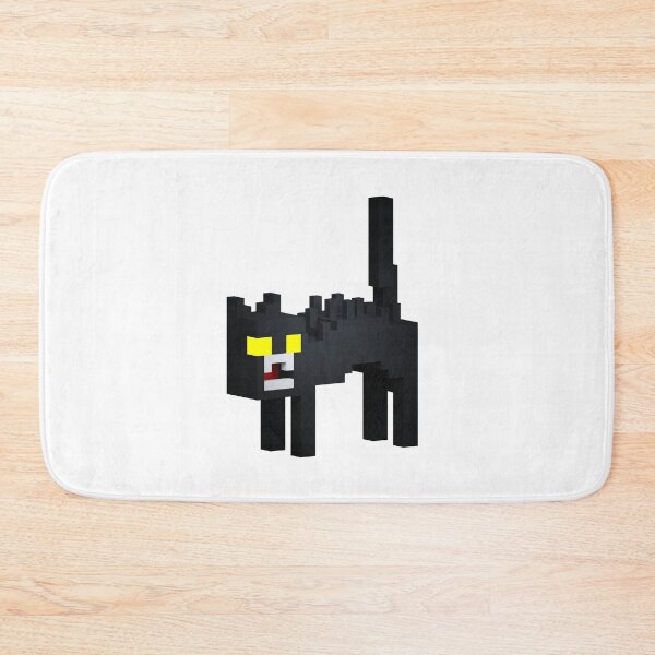 Item preview, Angry Black Cat With Yellow Eyes in Voxel Art designed and sold by Si Pakne.