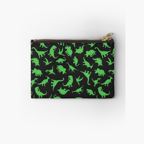 Item preview, Fun Dinosaur Pattern (Green On Black) designed and sold by jezkemp.