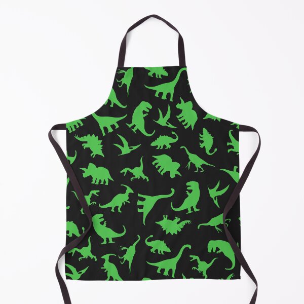 Item preview, Fun Dinosaur Pattern (Green On Black) designed and sold by jezkemp.