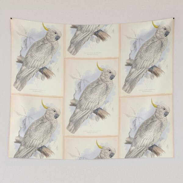 Item preview, Edward Lear  Greater Sulphur-crested Cockatoo designed and sold by OldTimeArt.