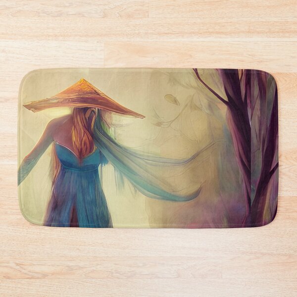 Item preview, Japanese Forest Ghost Good Luck Painting Fall Forest Path Autumn designed and sold by Aniyah.