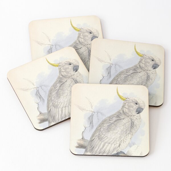 Item preview, Edward Lear  Greater Sulphur-crested Cockatoo designed and sold by OldTimeArt.