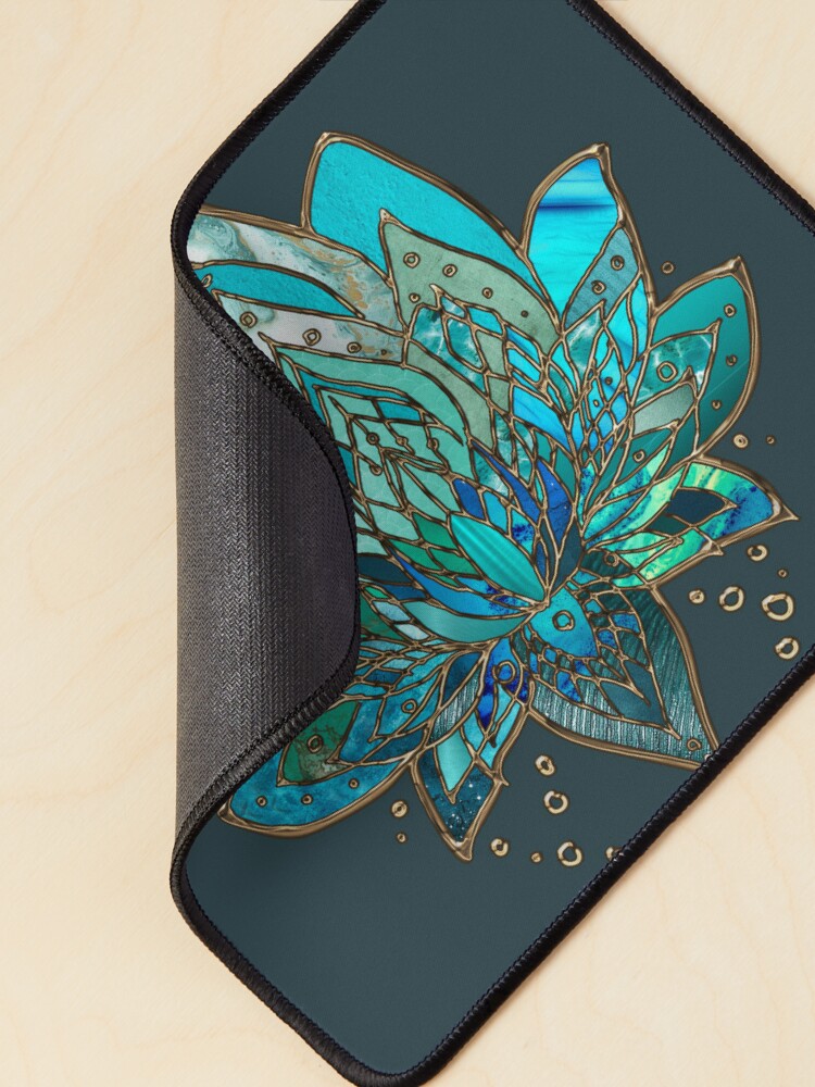 Alternate view of Lotus of the Infinite Turquoise  Mouse Pad