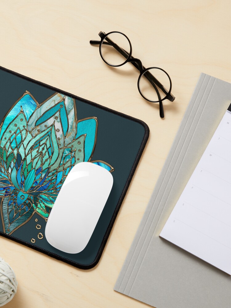 Alternate view of Lotus of the Infinite Turquoise Mouse Pad