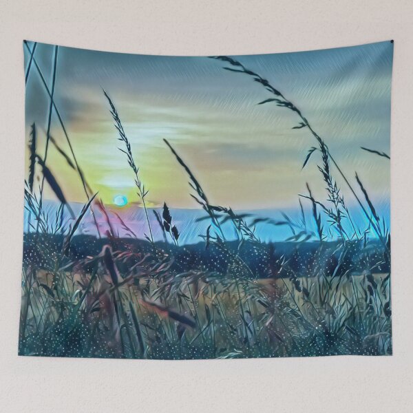 Item preview, Sunset and meadows designed and sold by MagiLand ⭐⭐⭐⭐⭐.