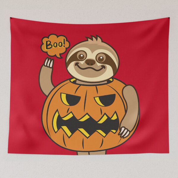 Item preview, Sloth Pumpkin Boo! designed and sold by plushism.