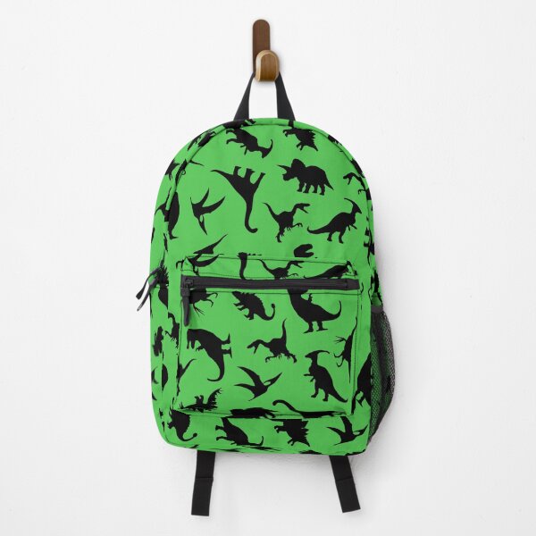 Item preview, Fun Dinosaur Pattern (Black On Green) designed and sold by jezkemp.