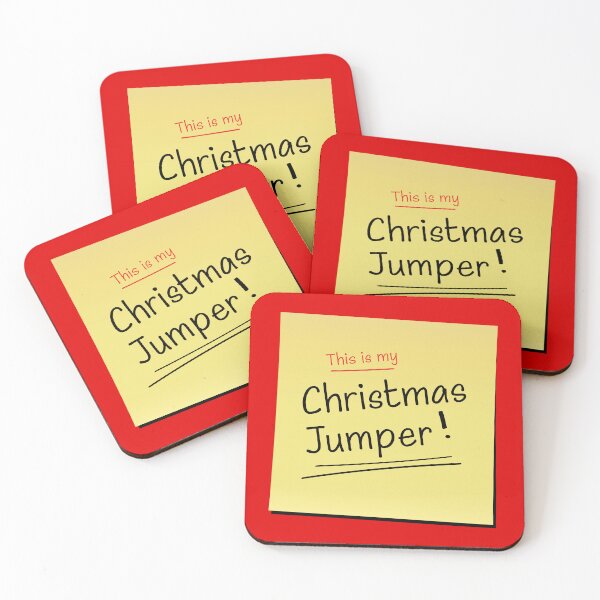 Item preview, This is my Christmas Jumper - Sticky Post It Note Edition (On Red) designed and sold by STUDIO-72.