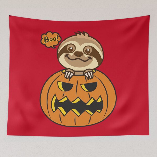 Item preview, Sloth Pumpkin Boo! designed and sold by plushism.