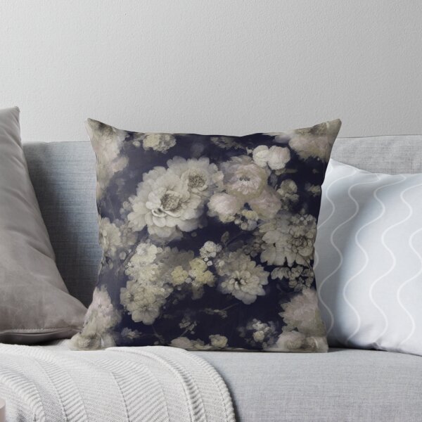Item preview, Whimsical White Antique Botanical Midnight Garden Flowers designed and sold by IZiets.