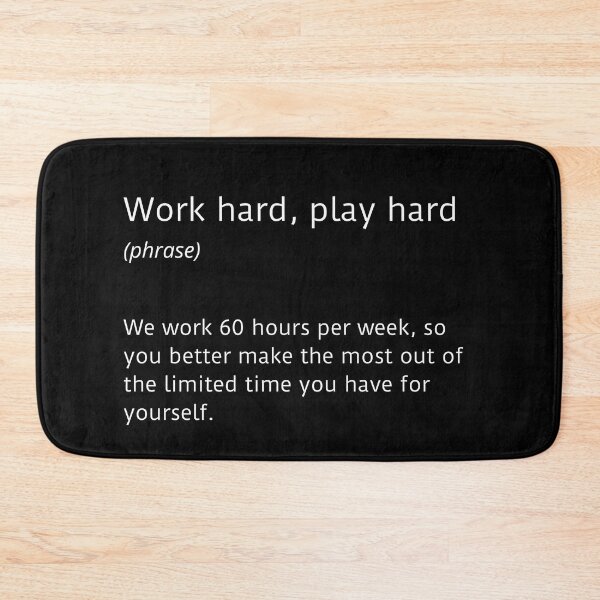 Item preview, Work hard play hard - black designed and sold by ArtsySue.