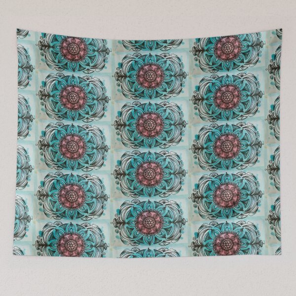 Item preview, Trickled in Teal Mandala, Zendala designed and sold by ACarlo.