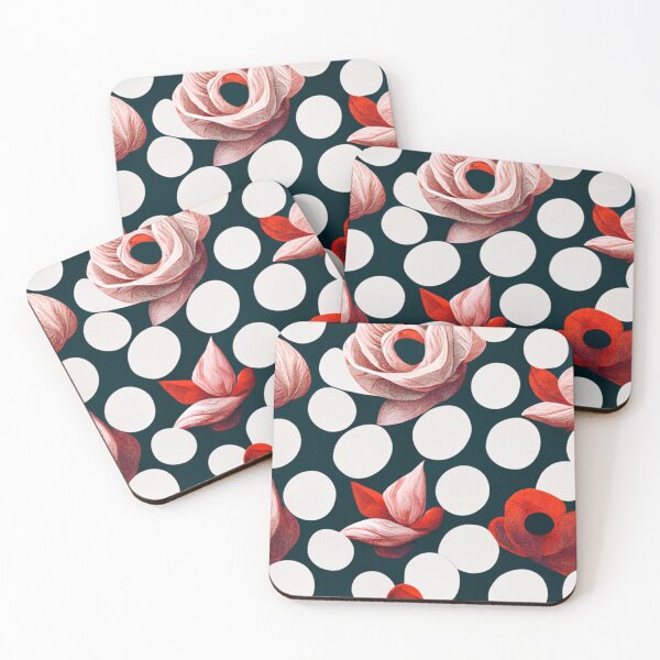 Item preview, polka dots, flowers, art deco style designed and sold by AnnaMartaFoley.