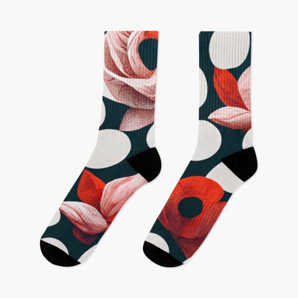Item preview, polka dots, flowers, art deco style designed and sold by AnnaMartaFoley.