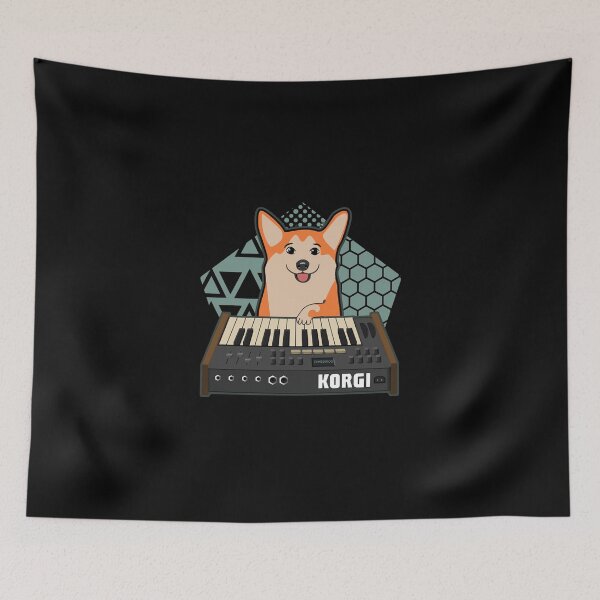 Item preview, Funny Synthesizer Fan Korgi Corgi Dog Lover Tank Top designed and sold by bberjones.