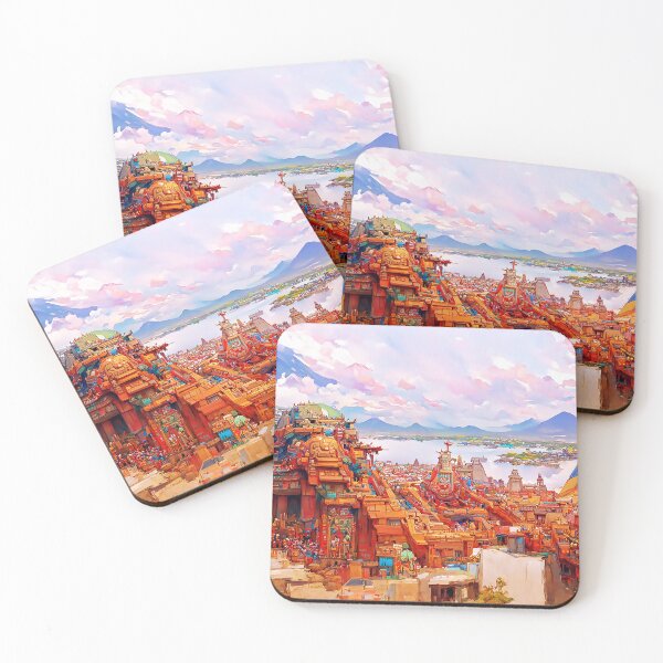 Item preview, Vibrant Ancient Temple City designed and sold by lostcauseblue.