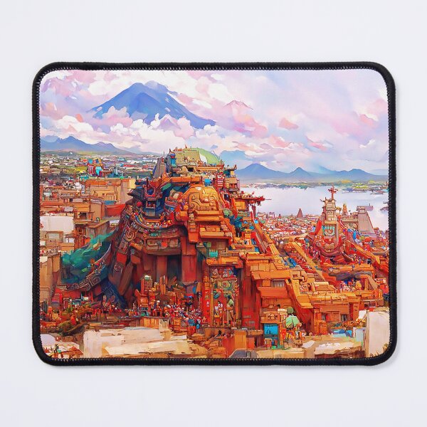 Item preview, Vibrant Ancient Temple City designed and sold by lostcauseblue.
