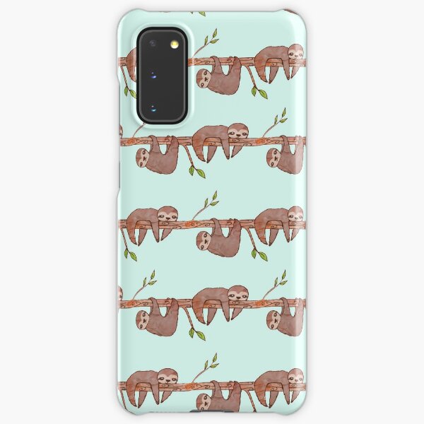 Baby Sloths hanging on Tree Pattern Samsung Galaxy Snap Case