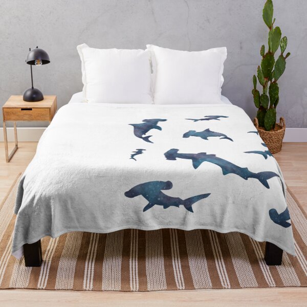 Item preview, Hammerhead Sharks watercolor silhouette pack - blue  designed and sold by Krista Robertson.