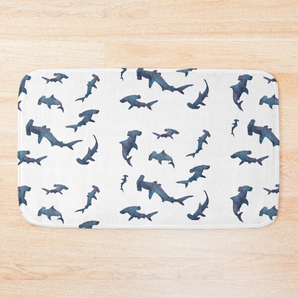 Item preview, Hammerhead Sharks watercolor silhouette pack - blue  designed and sold by Krista Robertson.