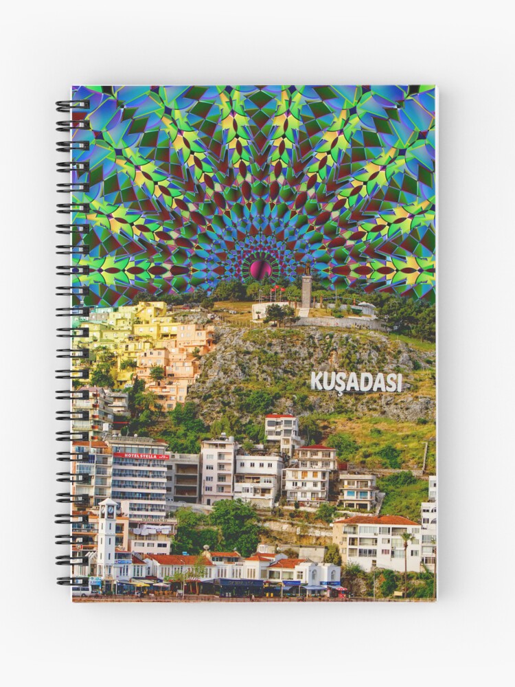 Thumbnail 1 of 3, Spiral Notebook, Kusadasi Skyline Mandala Sky designed and sold by Warren Paul Harris.