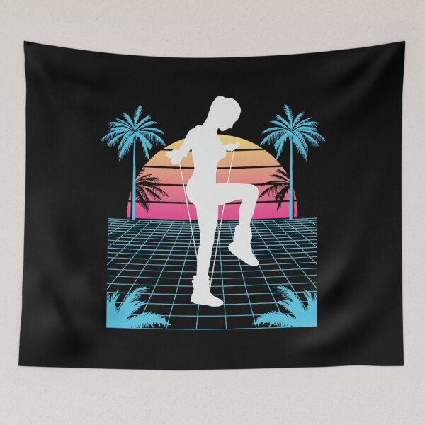 Item preview, 4 vaporwave rope jumping greenoptix transparent designed and sold by altoryrogaf.