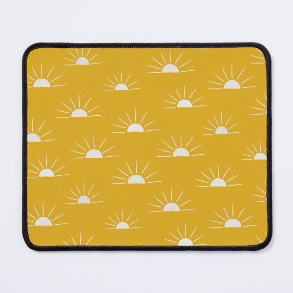 Item preview,   Abstract boho sun pattern in white on yellow  designed and sold by Yasminepatterns .