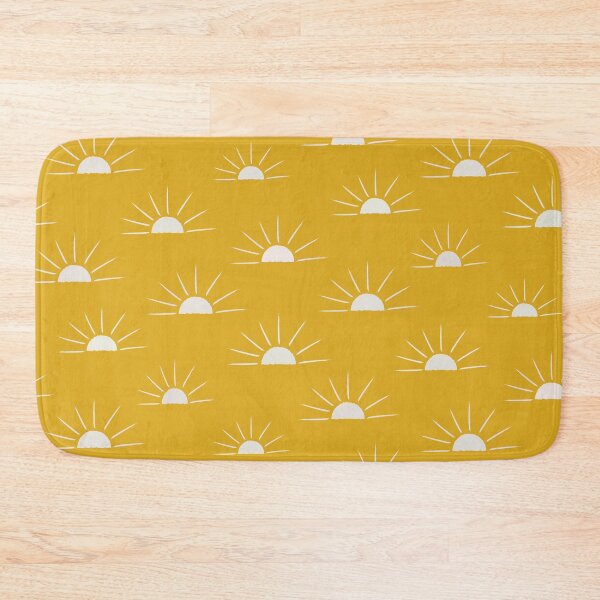 Item preview,   Abstract boho sun pattern in white on yellow  designed and sold by Yasminepatterns .
